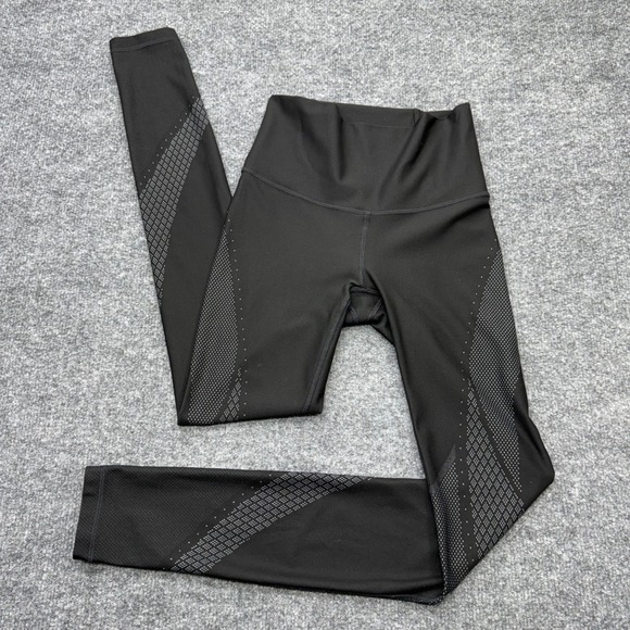 lululemon athletica Pants - Lululemon Tight Stuff Tight II Black Dotted Reflective Leggings Size 4 High Rise